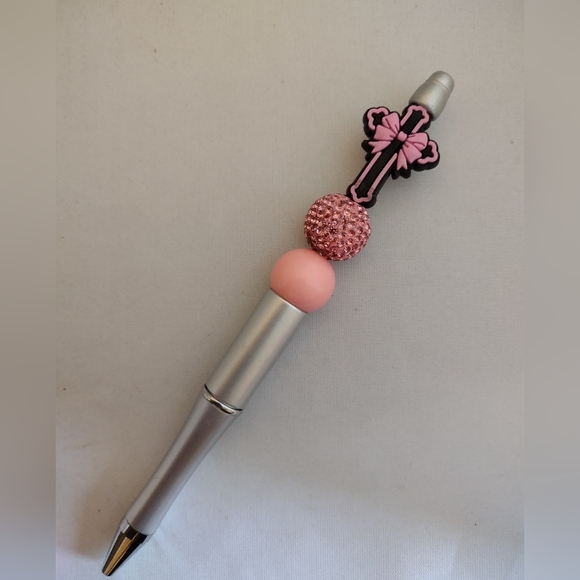 Handcrafted Other - Pink and Silver Decorative Pen